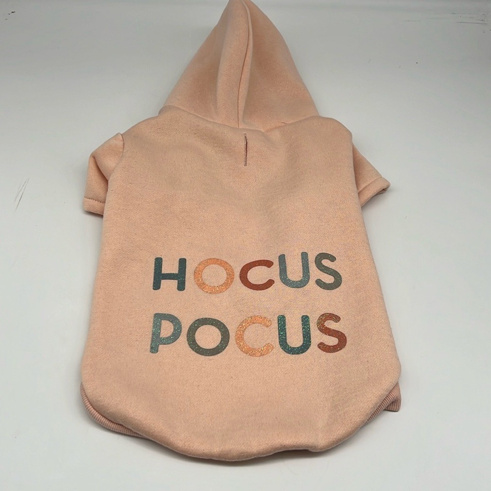 Sydney & Co. Hocus‎ Pocus Dog Hoodie Pet Costume Apparel Pastel Peach Medium